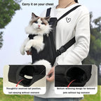 Pet Carrier Backpack for Small Medium Dogs Cats 5-18 Lbs, Legs Out, Adjustable Pet Front Carrier for Hiking Camping Traveling