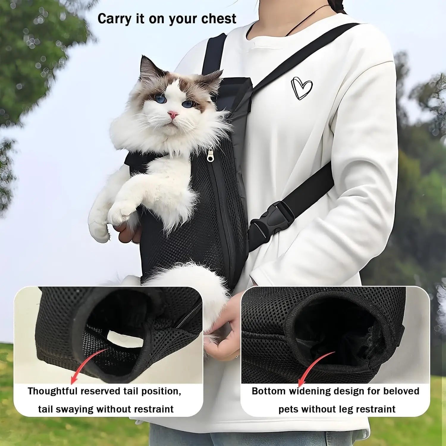 Pet Carrier Backpack for Small Medium Dogs Cats 5-18 Lbs, Legs Out, Adjustable Pet Front Carrier for Hiking Camping Traveling