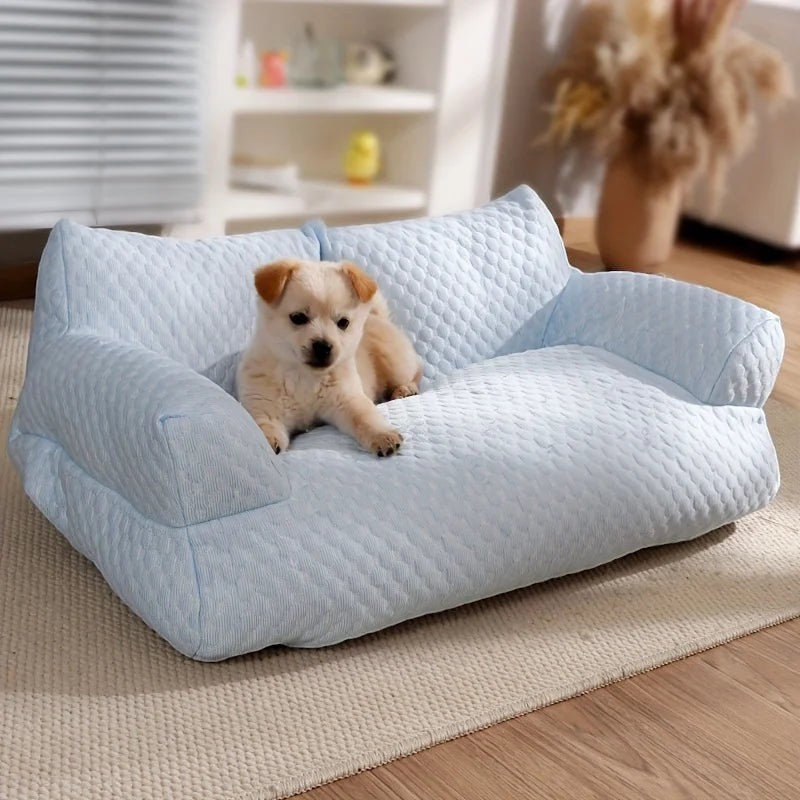 Washable Pet Bed Pet Sofa Bed Warm Soft Comfortable Removable Washable Anti Skid Bottom Cat Couch Bed for Cats Dogs