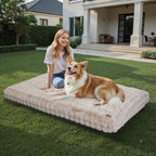 Ultra Plush Dog Bed Soft Pet Cushion Large Dog Crate Puppy Mattress Washable Mat