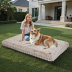 Mincy Pets Plush Dog Bed: Waterproof-Lined Foam Mat product photo.