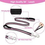 Pet Harness Collar and Leash Set: Reflective Nylon Dog Harness for Puppies and Small Dogs, Black, No-Pull Design with Adjustabl