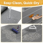 XXL Extra Large Cat Litter Mat, Silicone Litter Box Mat for Floor, Waterproof and Non-Slip, Easy to Clean, Cat Litter Trapping