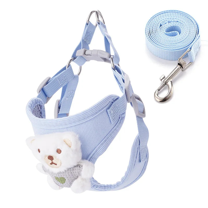 Pet Harness Vest Dogs Chest Strap Rope Reflective Dog Traction Rope Retractable for Small Dog Cat Traction Set Pet Accessories