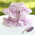 Small Dog Clothes Pet Cat Harness With Leash Lace Teddy Bichon Spring Summer Autumn Dog Leash Cat Supplies