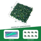 12 Pack 20x20 Inch Artificial Boxwood Grass Wall Panels, UV Protected Faux Greenery Fence Screen, Realistic Hedge Wall Backdrop for Indoor Outdoor Garden, Patio, Wedding & Home Decor