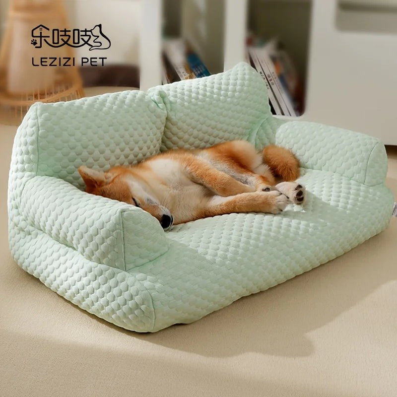 Washable Pet Bed Pet Sofa Bed Warm Soft Comfortable Removable Washable Anti Skid Bottom Cat Couch Bed for Cats Dogs