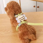 Cute Bee Cat Harness Leash Set I Shape Escape Proof Adjustable Chest Strap Lightweight Breathable Outdoor Walking Rope For Cat