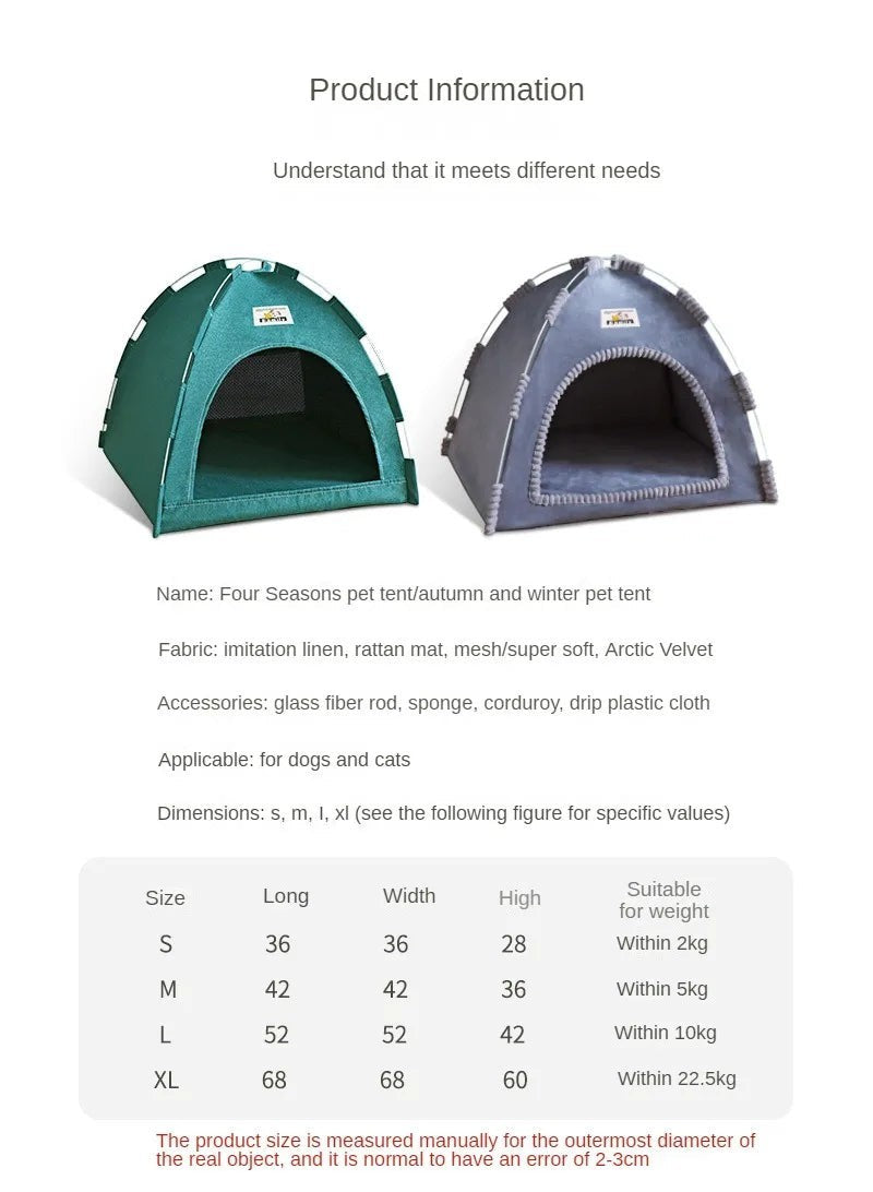 Foldable Pet Tent with Cooling Mat