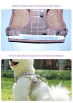 Nylon Puppy Harness Vest with Leash Breathable Reflective Pet Dogs Cats Harness for Chihuahua French Bulldog Collar Dog Supplies