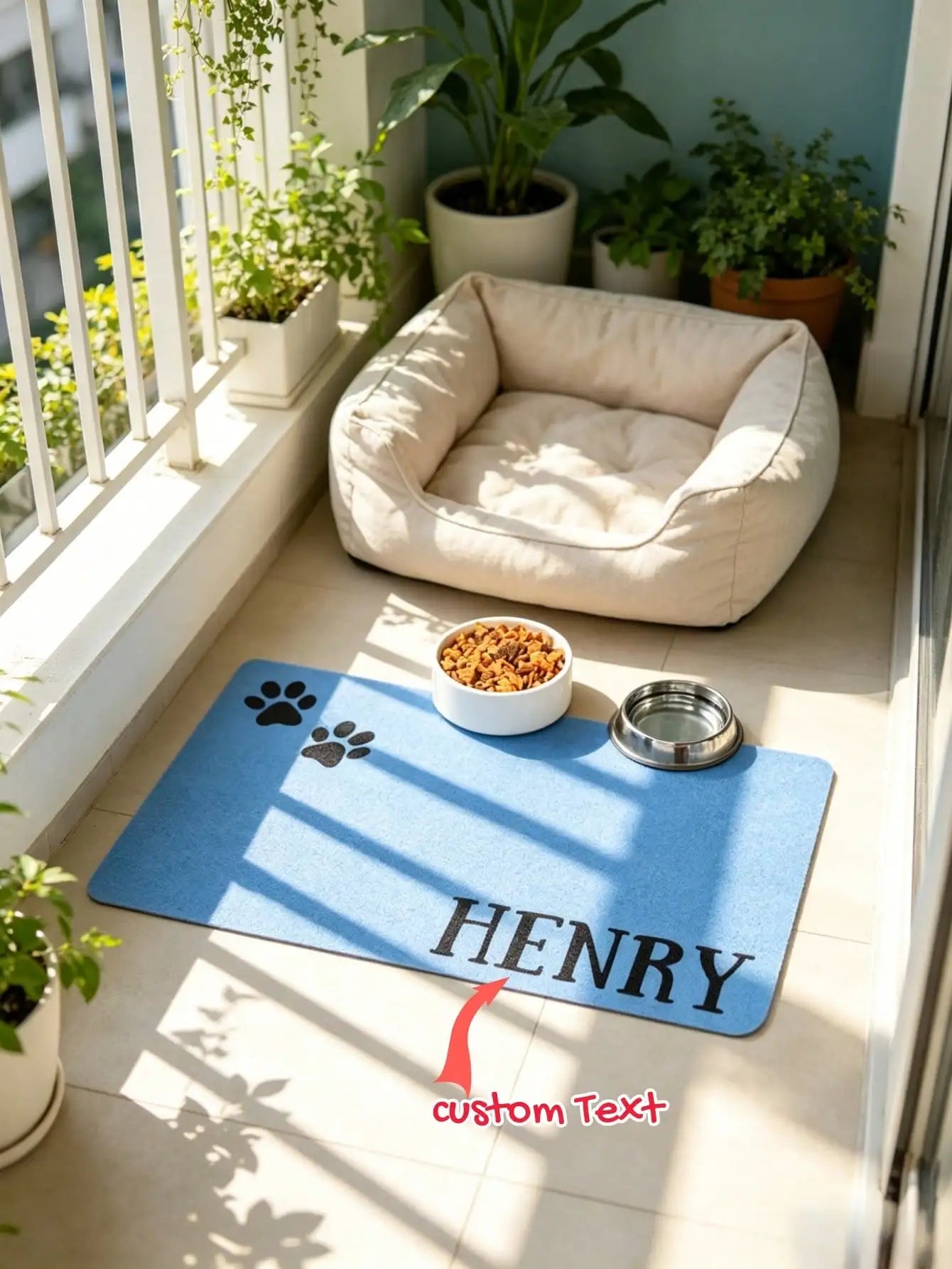 1pc Personalized Dog Food Mat, Custom Pet Name Mat, Feeding Accessory, Gift For Dog Lovers, Customized Pet Mat, Mother's Day, Special Occasions
