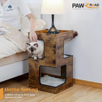 Mincy Pets Modern Wood Corner Cat Tree product photo.