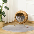 20.5" Hyacinth Cat House, Elevated for Comfort