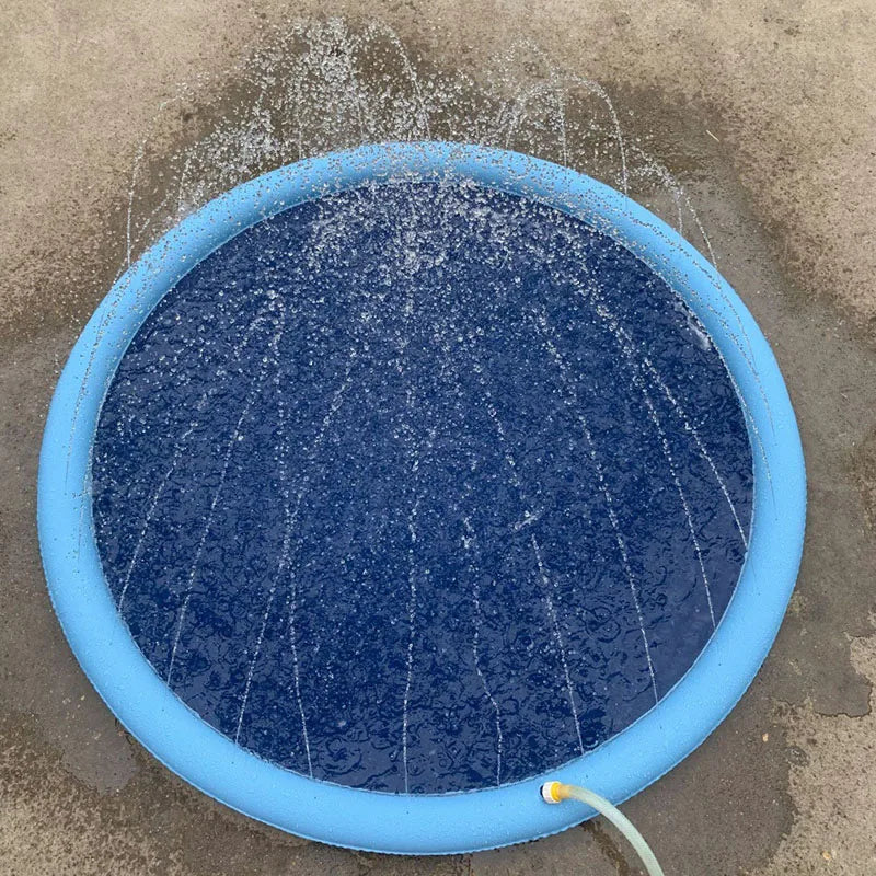 Pet Dog Water Spray Mat Pvc Inflatable Water Fountain Spray Mat Pet Bathing Mat Outdoor Water Play dog toy pomerian dog accessories