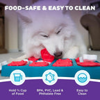 Dog Brick Interactive Treat Puzzle Toy for Mental Stimulation and Skill Development