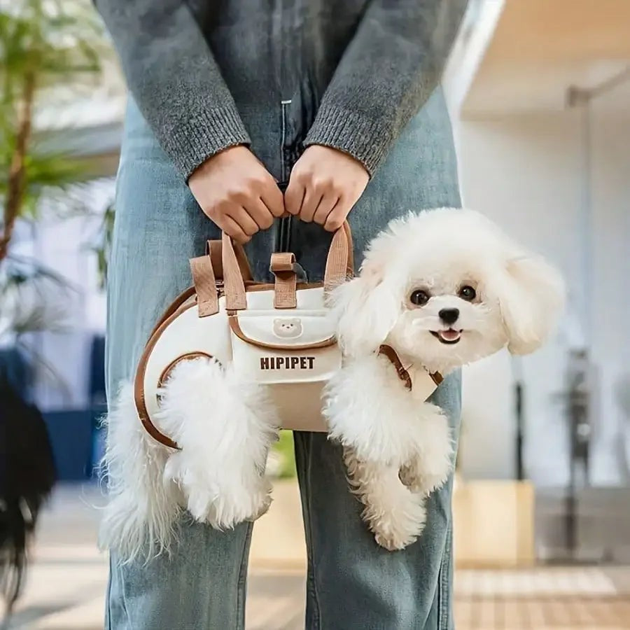 Cute Dog Backpack - Portable, Breathable Traction Backpack With Adjustable Straps For Cats And Dogs, Crossbody Or Shoulder Carry, Pet Supplies | Stylish Dog Gear Cat Carrier Cat Backpack Bike Trailer