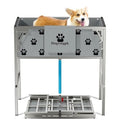 Foldable Elevated Dog Bathtub with Drain 300 lb Capacity Portable Pet Shower Wash Station for Bathing Grooming Small Medium and