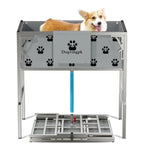Foldable Elevated Dog Bathtub with Drain 300 lb Capacity Portable Pet Shower Wash Station for Bathing Grooming Small Medium and