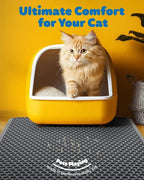 27' x 19' Cat Litter Mat - Ultra-Large Litter Box Mat with Double Layers, Urine-Proof and Non-Slip Litter Trapping Mat, Easy to