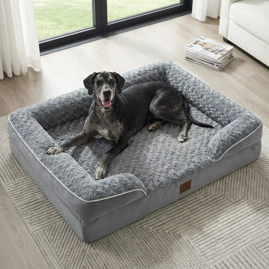 Memory Foam Dog Bed with Washable Cover