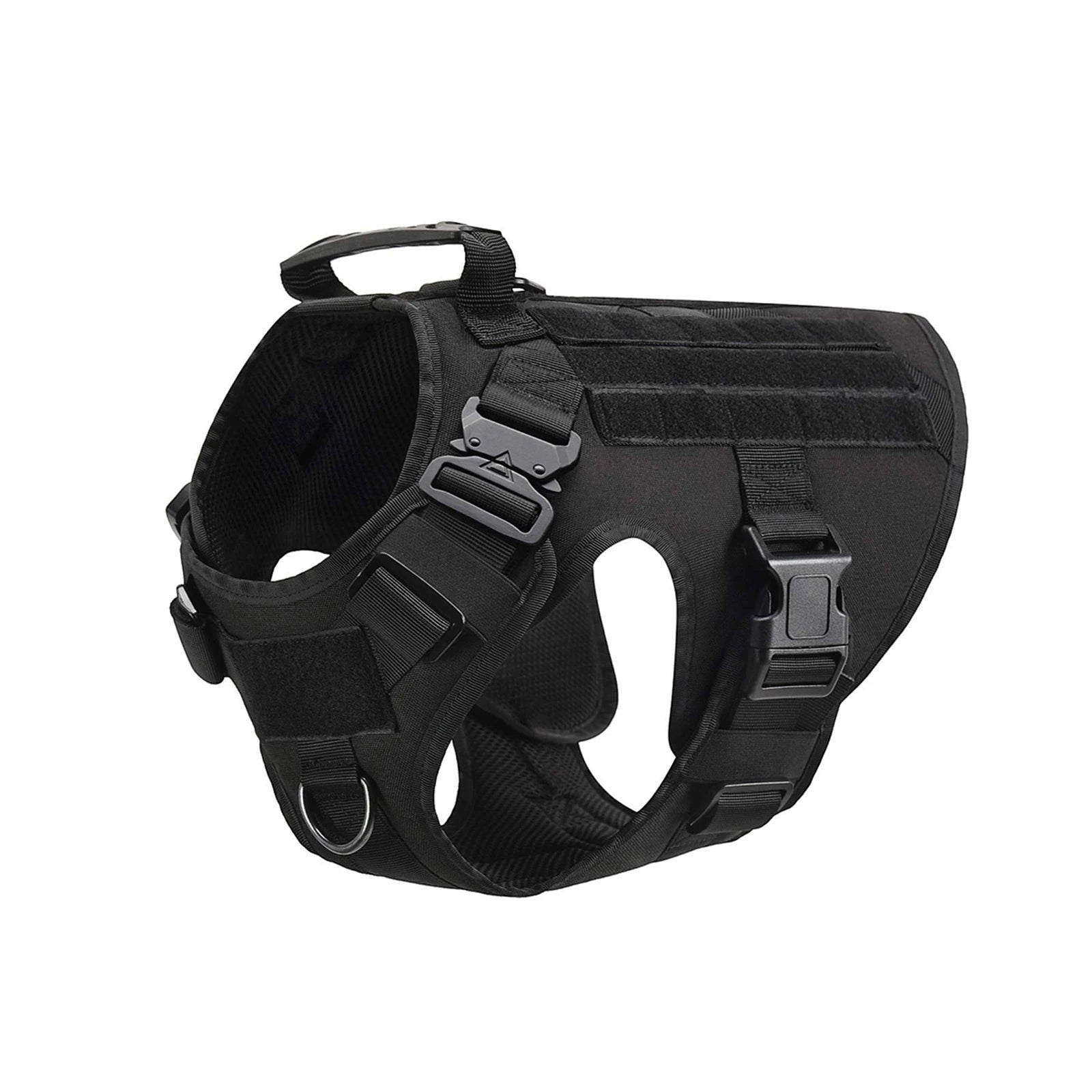Mincy Pets Tactical Dog Harness with MOLLE Pouches & Leash product photo.