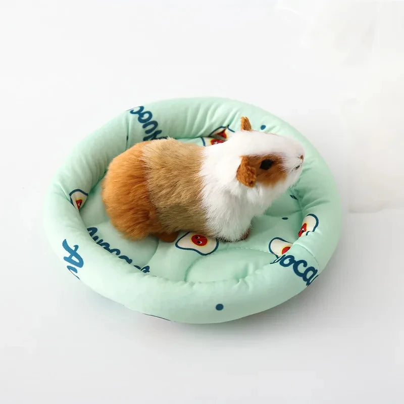 Circular Hamster Bed Comfortable Sleep Mat Pad for Hedgehog Squirrel Mice Rats Guinea Pig Chinchilla Small Animal Soft Cushion