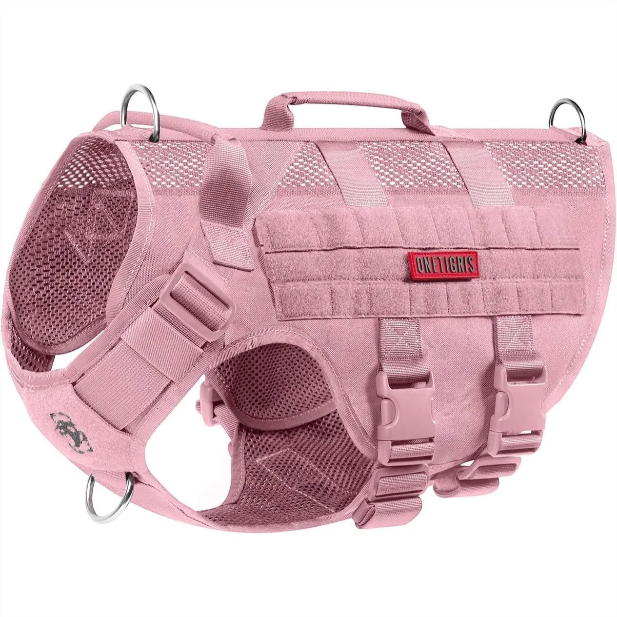 Tactical Dog Harness for Small Dogs, No Pull Vest with Handles for Walking Hiking Training, Breathable Molle Vest