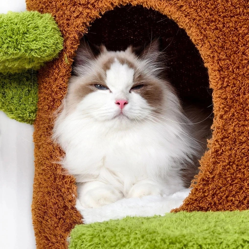 148 cm Tall Cat Tree for Indoor Cats, Large Cat Tower with Plush Cat Condo, Cat Tree Tower with Soft Cushion, Scratching Board
