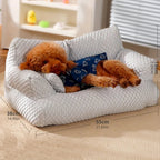 Washable Pet Bed Pet Sofa Bed Warm Soft Comfortable Removable Washable Anti Skid Bottom Cat Couch Bed for Cats Dogs