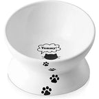 Cat Bowl Anti Vomitg, Raised Food Bowls, Tilted Elevated Bowl, Ceramic Pet Food Bowl for Flat Faced Cats, Small Dogs, Protect P