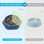 Slow Feeder Dog Bowl Anti-Chocking, Interactive Pet Puzzle Bowls for Small Medium Dogs, Bloat Stop Non-Slide Food Dish