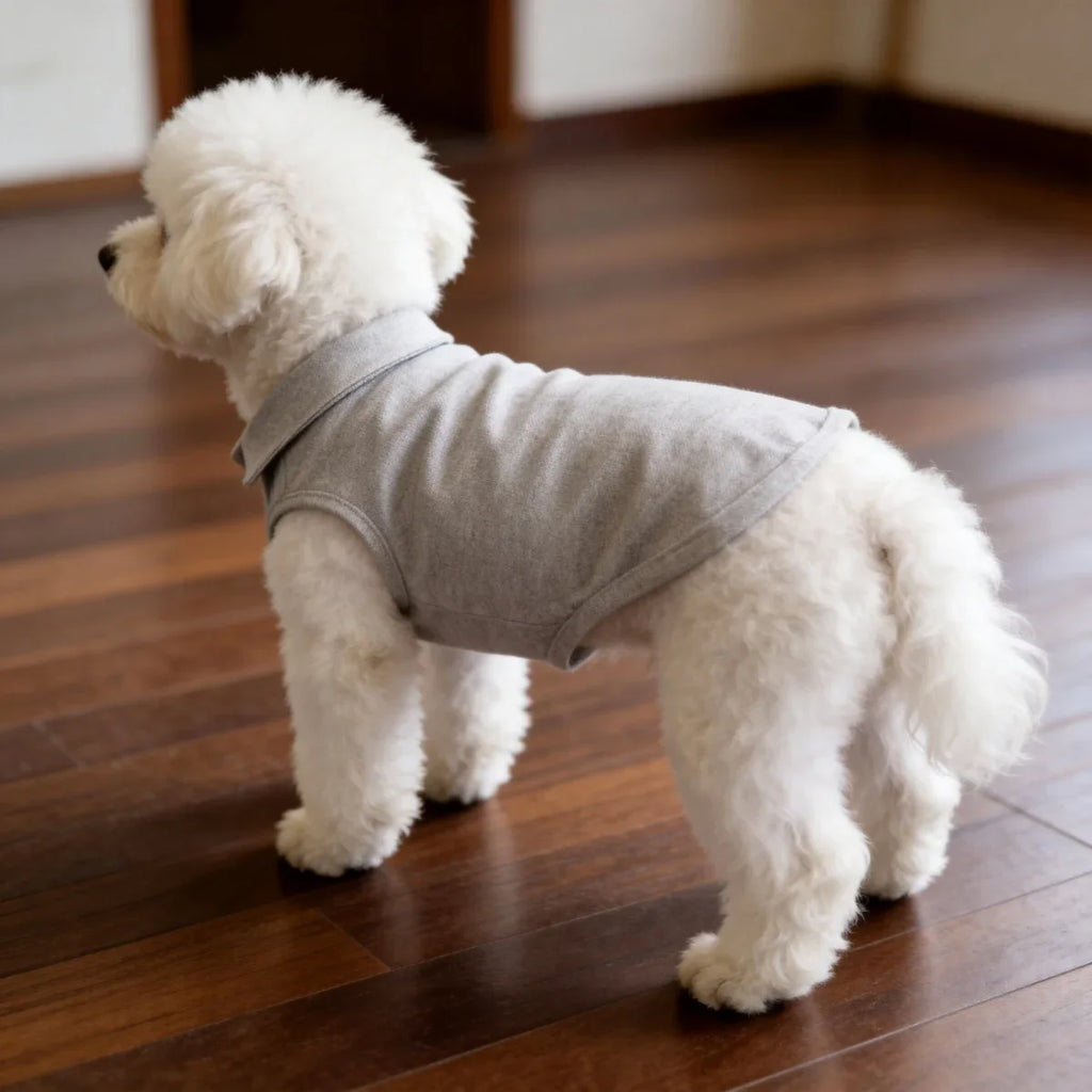 Spring and Summer Solid Color Polo Shirt Puppy Thin Breathable T-shirt Cat Vest Pet Clothing Skin Friendly and Delicate