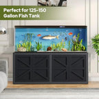 Fish Tank Stand with Power Outlet, 71"×18.9" Tabletop, 3500LBS, Fits 125/150 Volumns Aquariums, Capacity, Heavy Duty Aquarium S