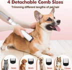 3.2L Pet Grooming Vacuum, 12000Pa Suction, Low Noise, 5 Tools for Dogs & Cats