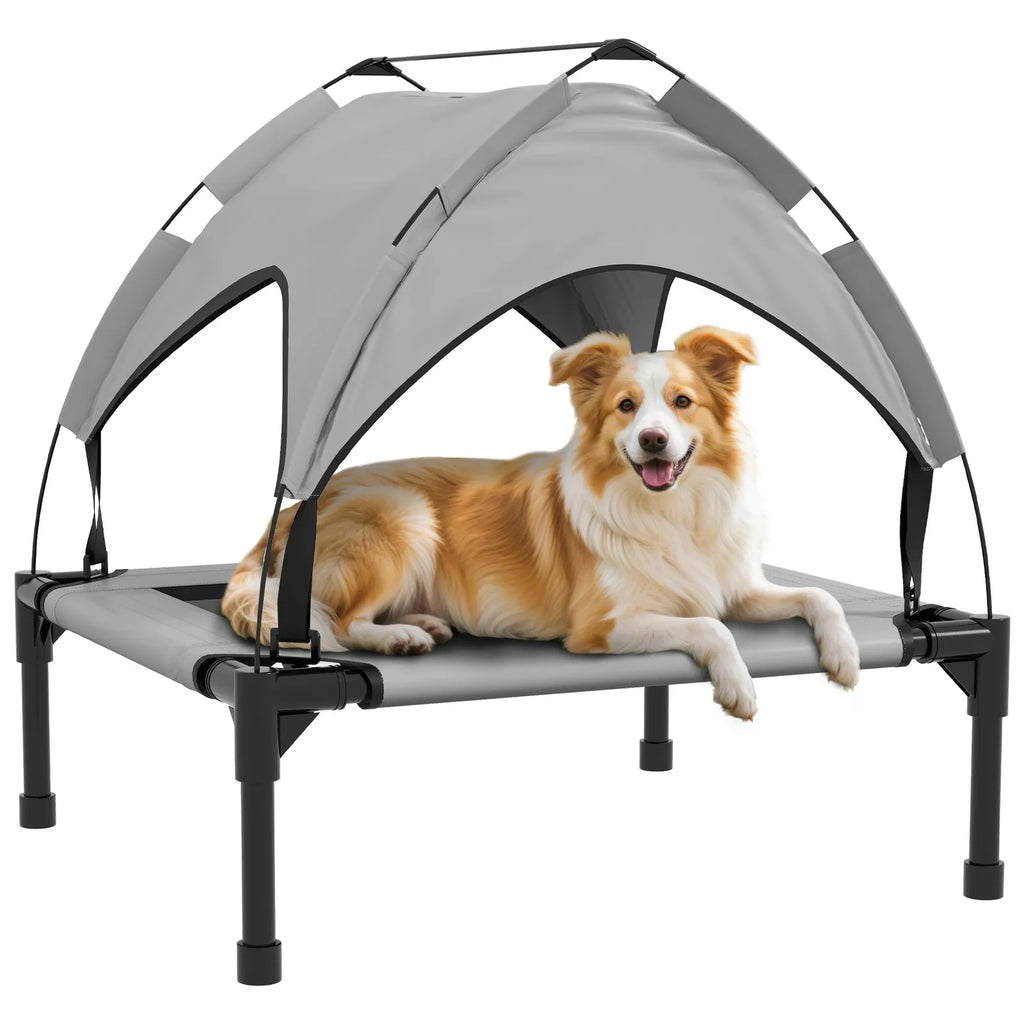 Elevated Outdoor Dog Bed with Canopy