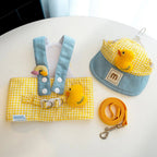 Mincy Pets Duck & Frog Print Pet Harness & Leash Set product photo.