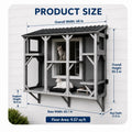 Catio Cat Enclosure, Wood Window Box, UV-Resistant Roof & Rust-Resistant Steel Mesh, Pet House with 2 Lounging Boxes and 5 Platforms, All-Weather Use, Keeps Insects Out