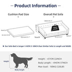 Elevated Dog Sofa Bed with Removable Cushion