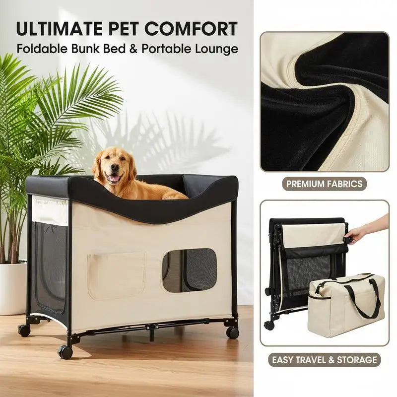 Wanderlux Folding Travel Cot — Oxford Cloth & Dutch Velvet