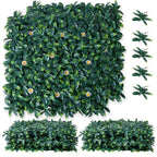 12 Pack 20x20 Inch Artificial Boxwood Grass Wall Panels, UV Protected Faux Greenery Fence Screen, Realistic Hedge Wall Backdrop for Indoor Outdoor Garden, Patio, Wedding & Home Decor
