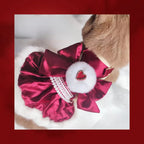 Pet Burrs Leash Cat Dog Universal Fairy Princess Dress Autumn Winter Christmas Walking Cat Dog Walking Chest Harness Back Strap
