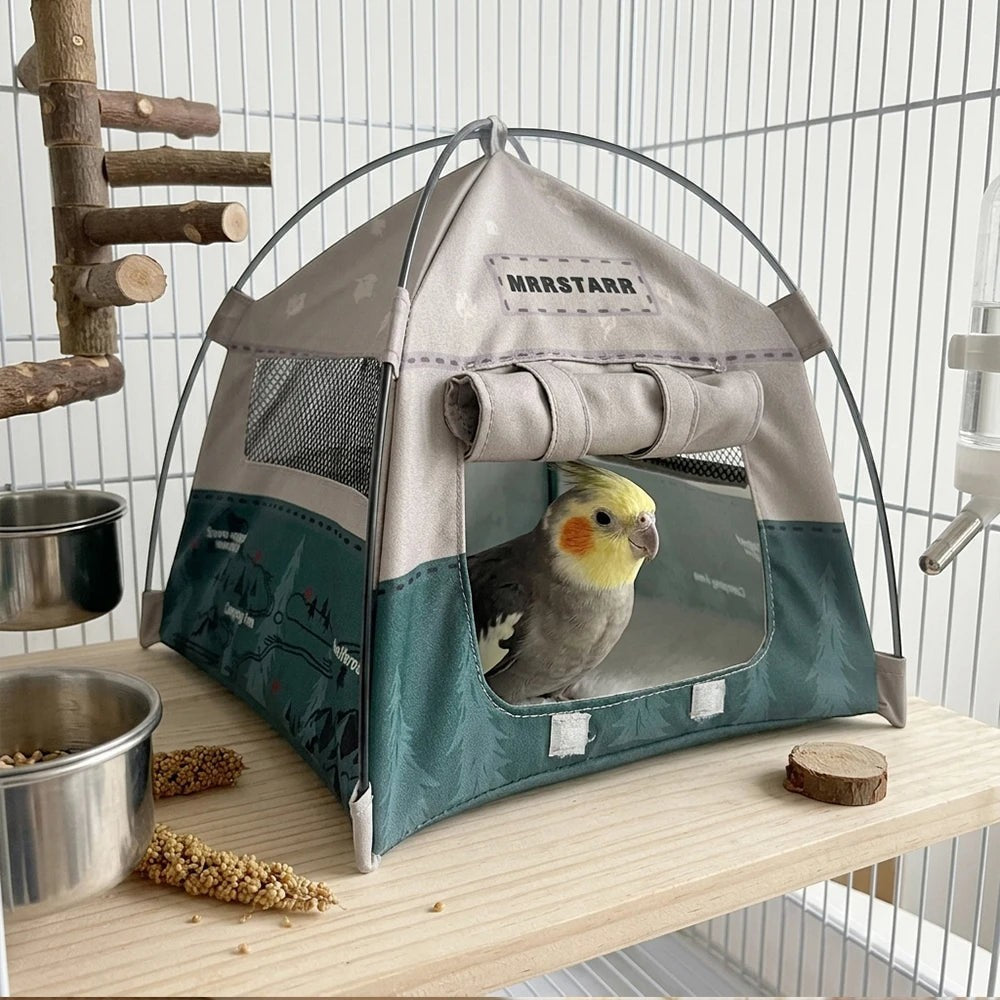 1PC Breathable Mesh Small Pet Tent Hamster Hideout Foldable Parrot Cage Nest Sugar Glider Sleeping Beds Guinea Pig Cozy Habitats