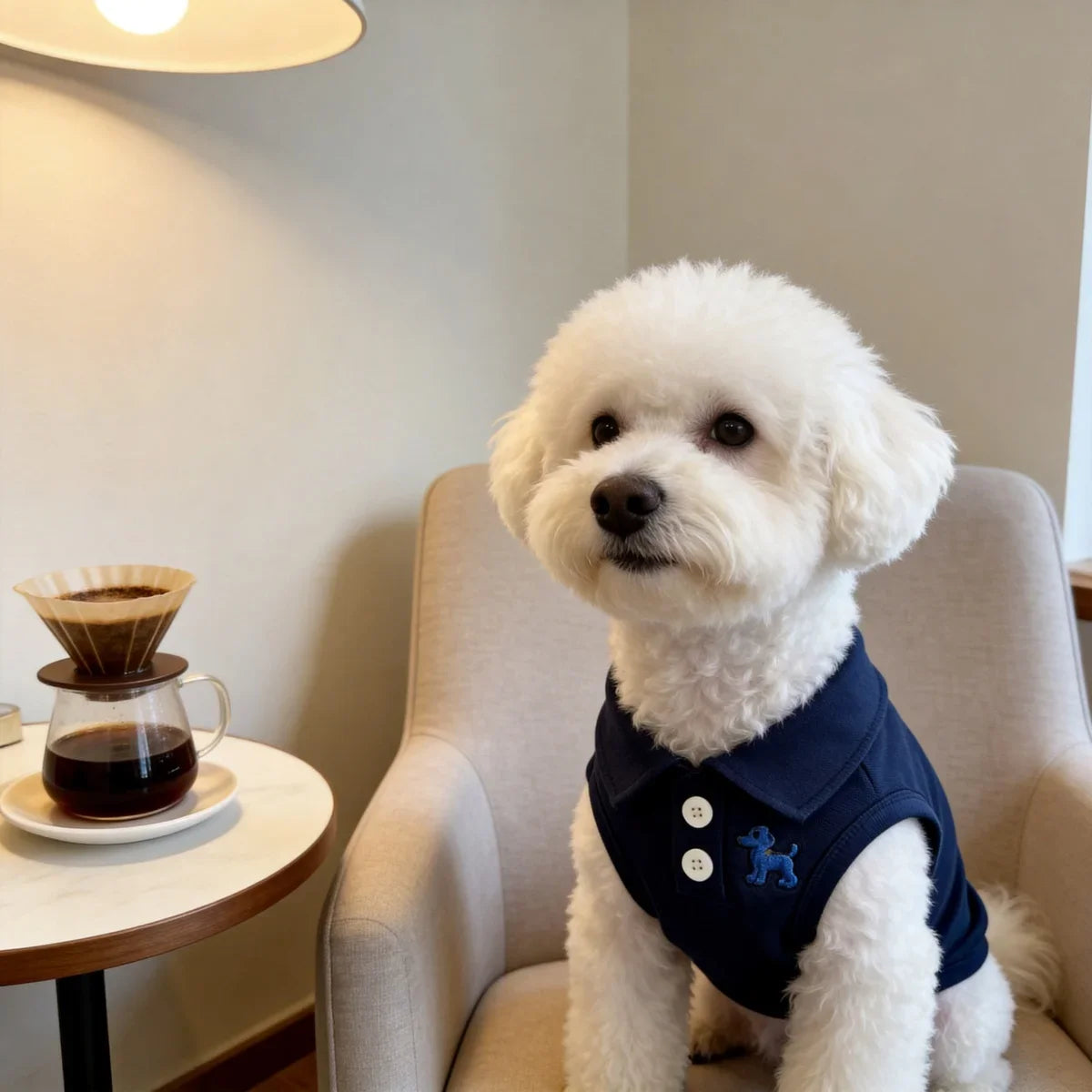 Spring and Summer Solid Color Polo Shirt Puppy Thin Breathable T-shirt Cat Vest Pet Clothing Skin Friendly and Delicate
