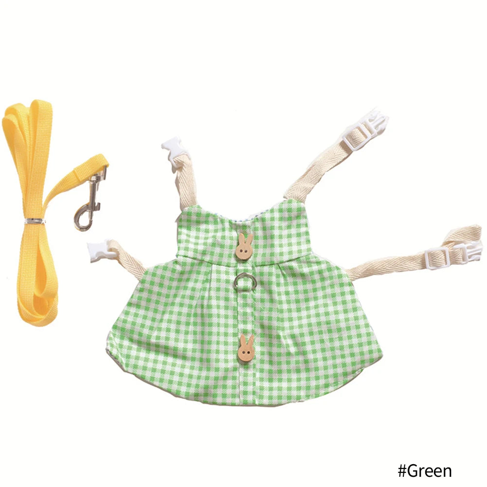 Mincy Pets Rabbit & Guinea Pig Vest Harness with Leash product photo.