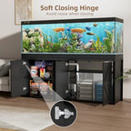 125-150 Gallon Fish Tank Stand with Power Outlet, Heavy Duty Aquarium Stand with Cabinet Storage for Fish Tank Filters and Acce