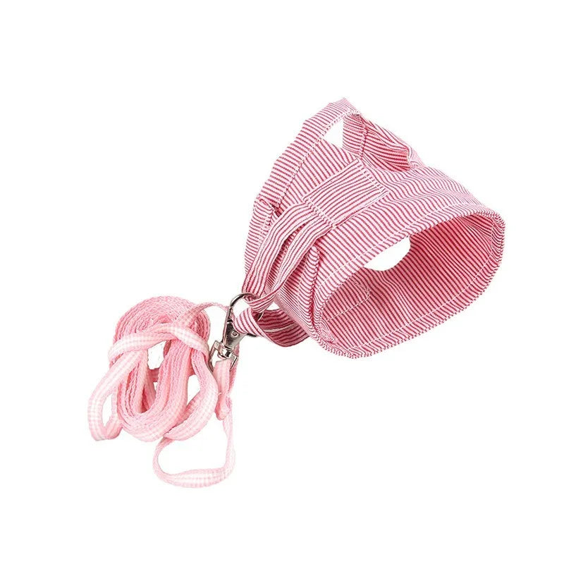 Floral Summer Pet Clothes with Harness & Leash Set Small Animal Outfit for Hamster Guinea Pig Squirrel Mice and Small Pets