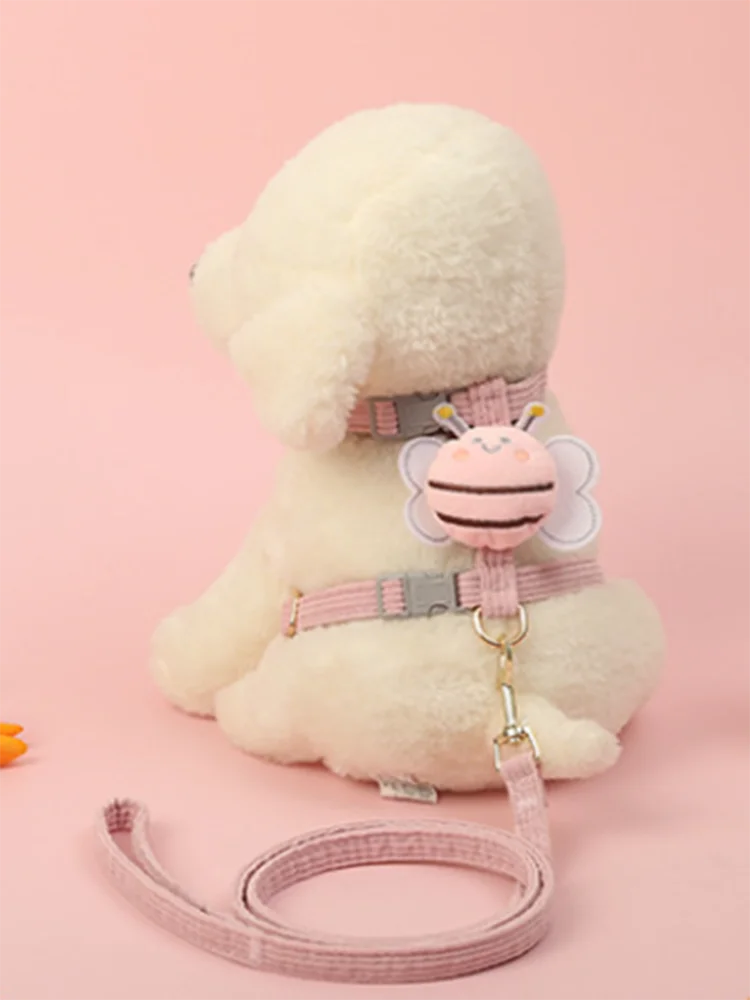 New cat Harness Leash Set for Small Dogs Adjustable Puppy Harness Vest French Bulldog Chihuahua Pug Outdoor Walking Lead Leash