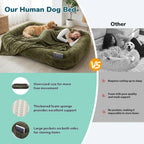 Human-Sized Washable Dog Bed with Blanket