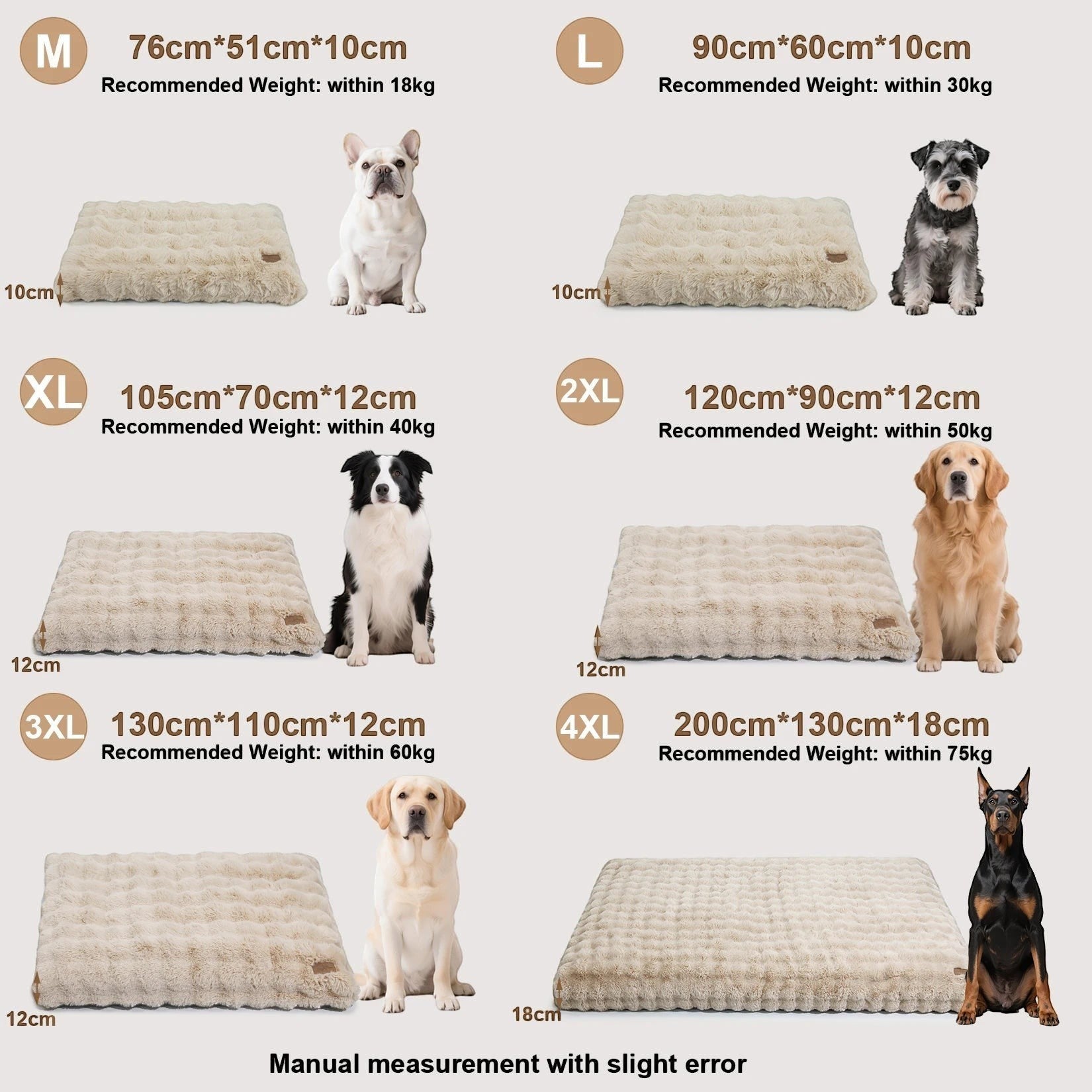 Plush Dog Bed: Waterproof-Lined Foam Mat