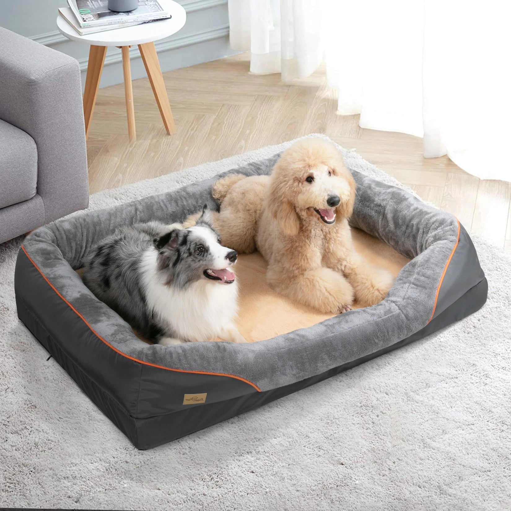 Large Dog Bed Soft Comfortable Warm Fleece Removable Washable Cover Pet Bed Waterproof